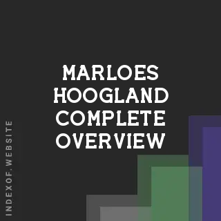 Marloes Hoogland Complete Overview | Indexof