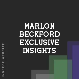 Marlon Beckford Exclusive Insights | Indexof
