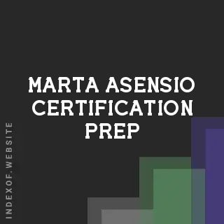 Marta Asensio Certification Prep | Indexof