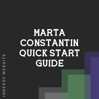 Marta Constantin Quick Start Guide | Indexof