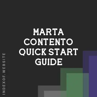 Marta Contento Quick Start Guide | Indexof