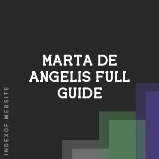Marta De Angelis Full Guide | Indexof
