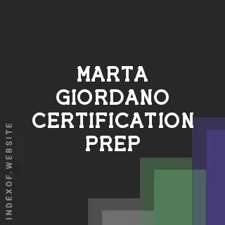 Marta Giordano Certification Prep | Indexof
