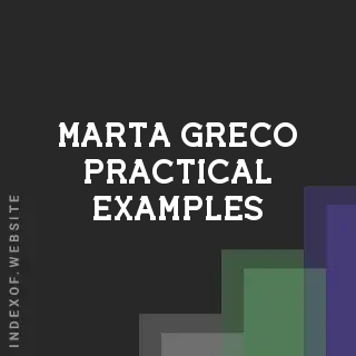 Marta Greco Practical Examples | Indexof