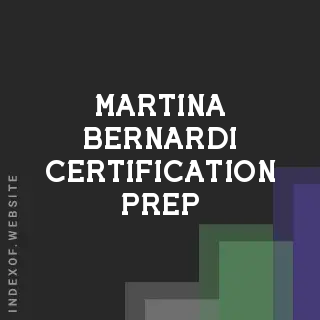 Martina Bernardi Certification Prep | Indexof