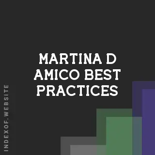 Martina D Amico Best Practices | Indexof