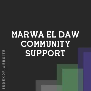 Marwa El-Daw Community Support | Indexof