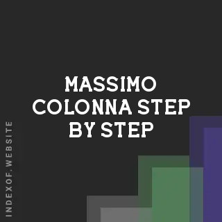 Massimo Colonna Step-by-Step | Indexof