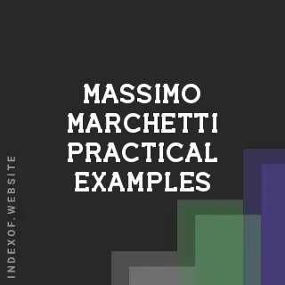Massimo Marchetti Practical Examples | Indexof