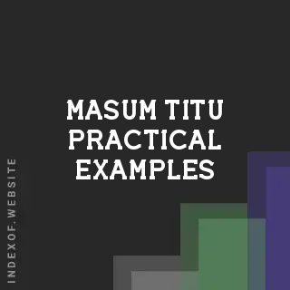 Masum Titu Practical Examples | Indexof