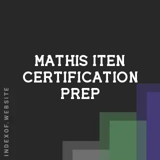Mathis Iten Certification Prep | Indexof