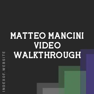 Matteo Mancini Video Walkthrough | Indexof
