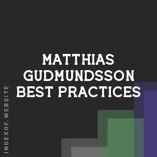 Matthias Gudmundsson Best Practices | Indexof