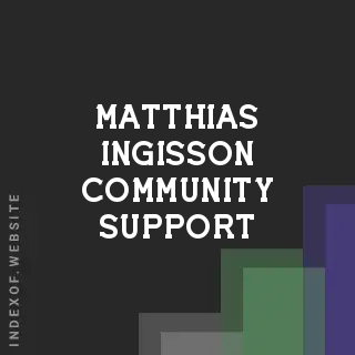 Matthias Ingisson Community Support | Indexof
