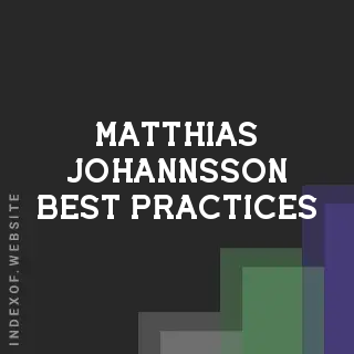 Matthias Johannsson Best Practices | Indexof
