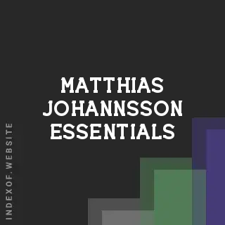 Matthias Johannsson Essentials | Indexof