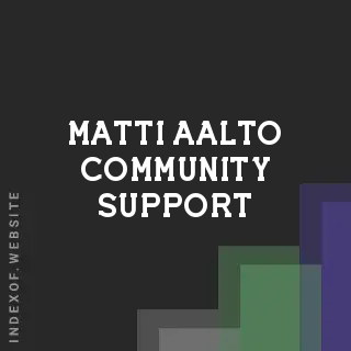 Matti Aalto Community Support | Indexof