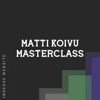Matti Koivu Masterclass | Indexof