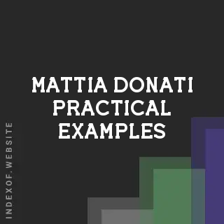 Mattia Donati Practical Examples | Indexof