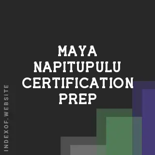 Maya Napitupulu Certification Prep | Indexof