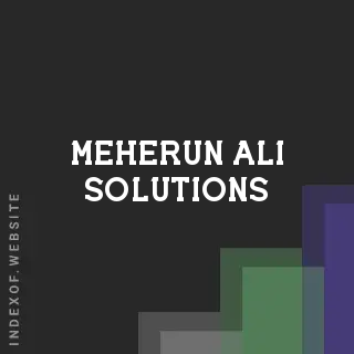 Meherun Ali Solutions | Indexof