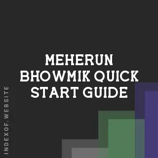 Meherun Bhowmik Quick Start Guide | Indexof