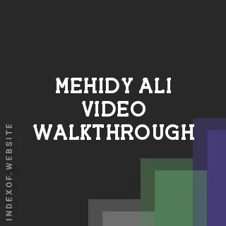 Mehidy Ali Video Walkthrough | Indexof