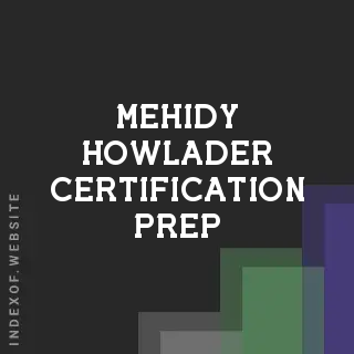 Mehidy Howlader Certification Prep | Indexof