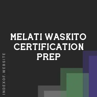 Melati Waskito Certification Prep | Indexof