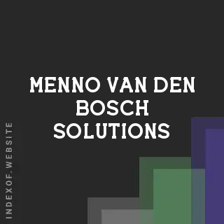 Menno van den Bosch Solutions | Indexof