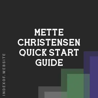 Mette Christensen Quick Start Guide | Indexof