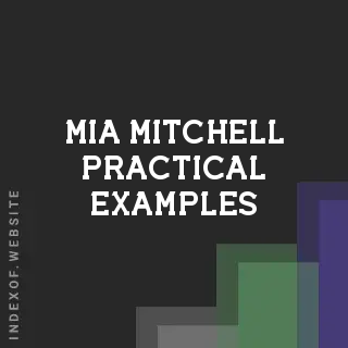 Mia Mitchell Practical Examples | Indexof