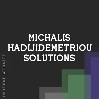 Michalis Hadijidemetriou Solutions | Indexof