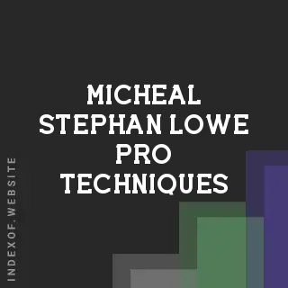 Micheal Stephan Lowe Pro Techniques | Indexof
