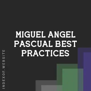 Miguel Angel Pascual Best Practices | Indexof