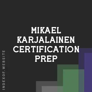 Mikael Karjalainen Certification Prep | Indexof