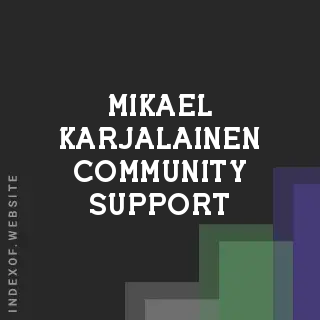 Mikael Karjalainen Community Support | Indexof