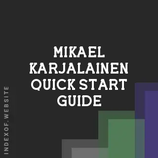 Mikael Karjalainen Quick Start Guide | Indexof