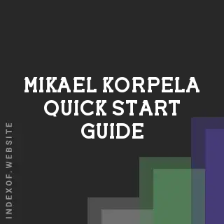 Mikael Korpela Quick Start Guide | Indexof