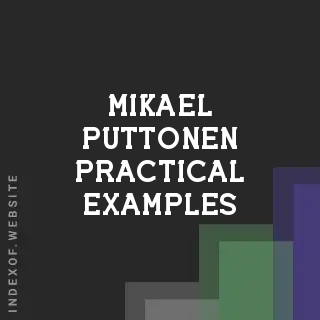 Mikael Puttonen Practical Examples | Indexof