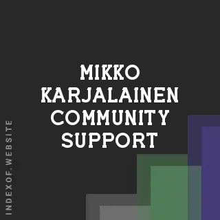 Mikko Karjalainen Community Support | Indexof