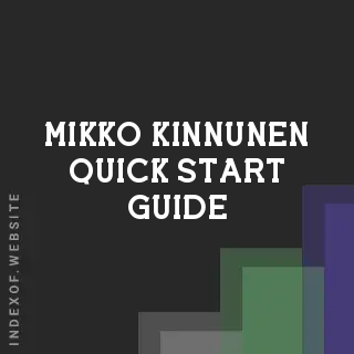 Mikko Kinnunen Quick Start Guide | Indexof