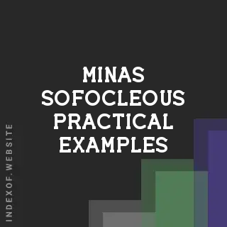 Minas Sofocleous Practical Examples | Indexof