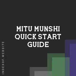 Mitu Munshi Quick Start Guide | Indexof