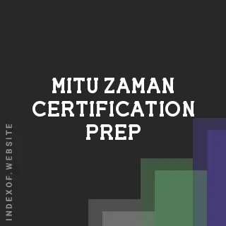 Mitu Zaman Certification Prep | Indexof