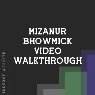 Mizanur Bhowmick Video Walkthrough | Indexof