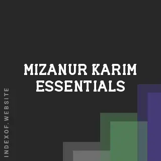 Mizanur Karim Essentials | Indexof