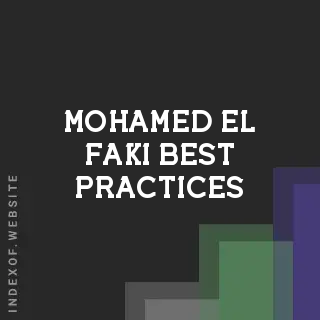 Mohamed El-Faki Best Practices | Indexof