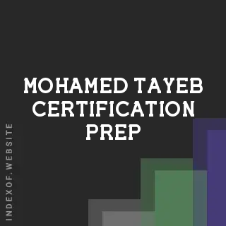Mohamed Tayeb Certification Prep | Indexof