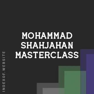 Mohammad Shahjahan Masterclass | Indexof